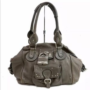 Chloe paddington grey leather handbag